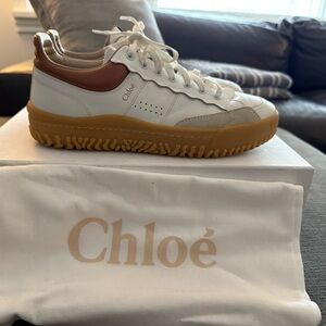 Chloe Franckie Sneakers Trainers Women’s Size 41 Euro, White With Box/Dustbag